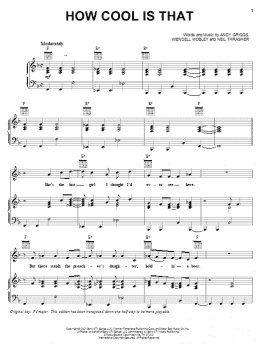 page one of How Cool Is That (Piano, Vocal & Guitar Chords (Right-Hand Melody))