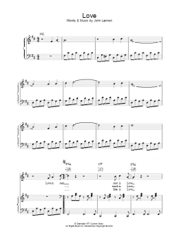 page one of Love (Piano, Vocal & Guitar Chords)