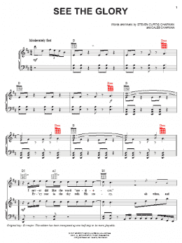 page one of See The Glory (Piano, Vocal & Guitar Chords (Right-Hand Melody))