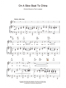 page one of On A Slow Boat To China (Piano, Vocal & Guitar Chords)