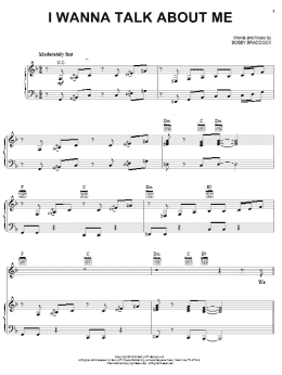 page one of I Wanna Talk About Me (Piano, Vocal & Guitar Chords (Right-Hand Melody))