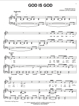 page one of God Is God (Piano, Vocal & Guitar Chords (Right-Hand Melody))