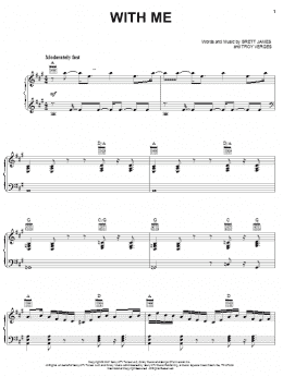 page one of With Me (Piano, Vocal & Guitar Chords (Right-Hand Melody))