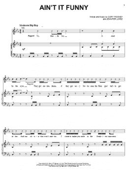 page one of Ain't It Funny (Piano, Vocal & Guitar Chords (Right-Hand Melody))