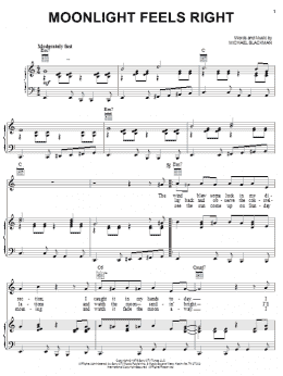 page one of Moonlight Feels Right (Piano, Vocal & Guitar Chords (Right-Hand Melody))