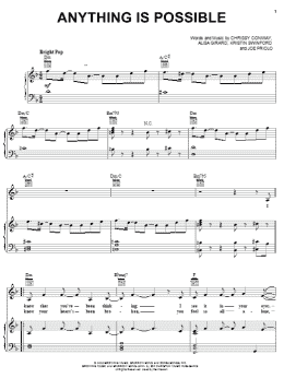 page one of Anything Is Possible (Piano, Vocal & Guitar Chords (Right-Hand Melody))