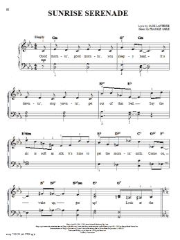 page one of Sunrise Serenade (Easy Piano)