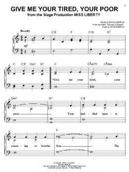 page one of Give Me Your Tired, Your Poor (Easy Piano)