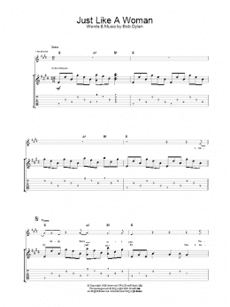 page one of Just Like A Woman (Guitar Tab)