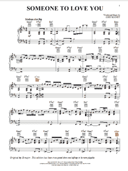page one of Someone To Love You (Piano, Vocal & Guitar Chords (Right-Hand Melody))