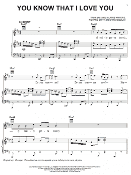 page one of You Know That I Love You (Piano, Vocal & Guitar Chords (Right-Hand Melody))