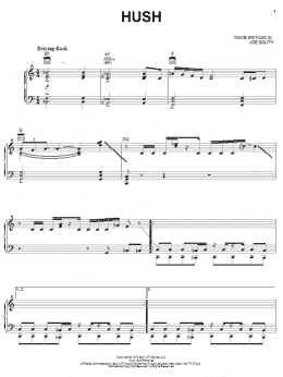 page one of Hush (Piano, Vocal & Guitar Chords (Right-Hand Melody))