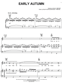 page one of Early Autumn (Piano, Vocal & Guitar Chords (Right-Hand Melody))