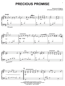 page one of Precious Promise (Piano Solo)