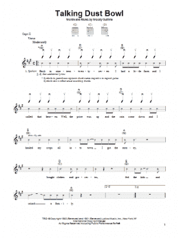 page one of Talking Dust Bowl (Easy Guitar)