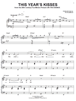 page one of This Year's Kisses (Piano & Vocal)