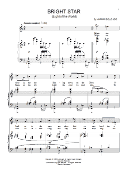 page one of Bright Star (Piano & Vocal)