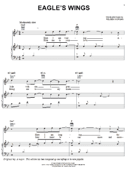 page one of Eagle's Wings (Piano, Vocal & Guitar Chords (Right-Hand Melody))