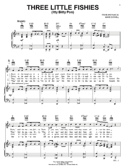 page one of Three Little Fishies (Itty Bitty Poo) (Piano, Vocal & Guitar Chords (Right-Hand Melody))