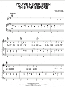page one of You've Never Been This Far Before (Piano, Vocal & Guitar Chords (Right-Hand Melody))