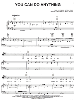 page one of You Can Do Anything (Piano, Vocal & Guitar Chords (Right-Hand Melody))