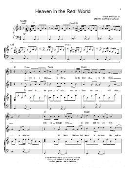 page one of Heaven In The Real World (Piano & Vocal)