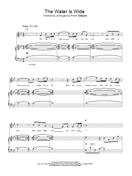 page one of The Water Is Wide (Piano, Vocal & Guitar Chords)