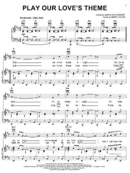 page one of Play Our Love's Theme (Piano, Vocal & Guitar Chords (Right-Hand Melody))