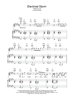 page one of Electrical Storm (Piano, Vocal & Guitar Chords)