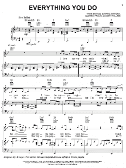 page one of Everything You Do (Piano, Vocal & Guitar Chords (Right-Hand Melody))