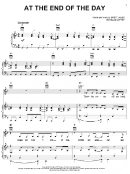 page one of At The End Of The Day (Piano, Vocal & Guitar Chords (Right-Hand Melody))