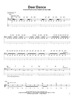 page one of Deer Dance (Bass Guitar Tab)