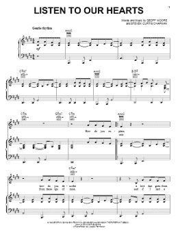 page one of Listen To Our Hearts (Piano, Vocal & Guitar Chords (Right-Hand Melody))
