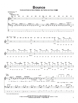 page one of Bounce (Bass Guitar Tab)