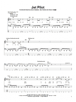 page one of Jet Pilot (Bass Guitar Tab)