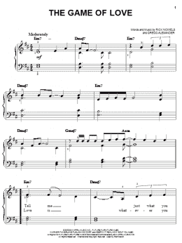 page one of The Game Of Love (Easy Piano)