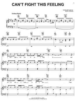 page one of Can't Fight This Feeling (Piano, Vocal & Guitar Chords (Right-Hand Melody))