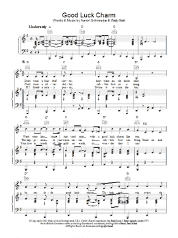 page one of Good Luck Charm (Piano, Vocal & Guitar Chords)