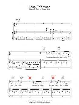 page one of Shoot The Moon (Piano, Vocal & Guitar Chords)