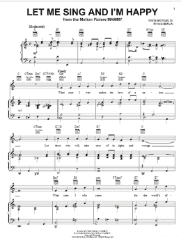 page one of Let Me Sing And I'm Happy (Piano, Vocal & Guitar Chords (Right-Hand Melody))