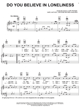 page one of Do You Believe In Loneliness (Piano, Vocal & Guitar Chords (Right-Hand Melody))