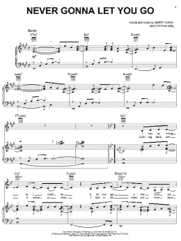 page one of Never Gonna Let You Go (Piano, Vocal & Guitar Chords (Right-Hand Melody))