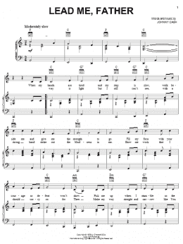 page one of Lead Me, Father (Piano, Vocal & Guitar Chords (Right-Hand Melody))