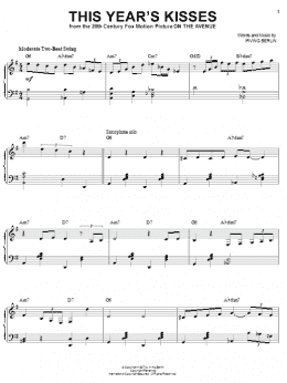 page one of This Year's Kisses (Piano & Vocal)