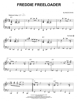 page one of Freddie Freeloader (Piano Solo)