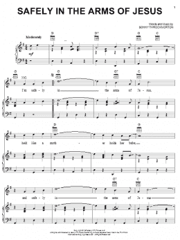page one of Safely In The Arms Of Jesus (Piano, Vocal & Guitar Chords (Right-Hand Melody))