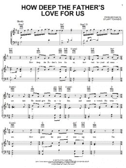 page one of How Deep The Father's Love For Us (Piano, Vocal & Guitar Chords (Right-Hand Melody))