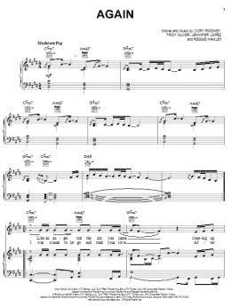 page one of Again (Piano, Vocal & Guitar Chords (Right-Hand Melody))
