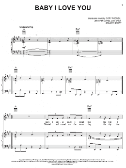 page one of Baby I Love You (Piano, Vocal & Guitar Chords (Right-Hand Melody))