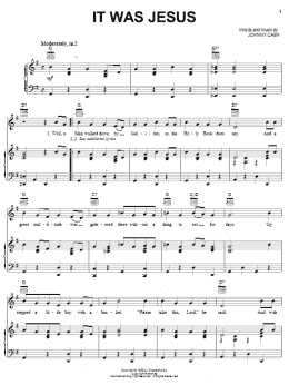 page one of It Was Jesus (Piano, Vocal & Guitar Chords (Right-Hand Melody))